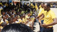 Staff of MTN interacting with some of the students