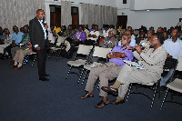 Mr. Mohammed Lawal Rufai in a dialogue with Ing Kwame Boakye, President of GhIE