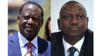 Raila Odinga (left) and William Ruto