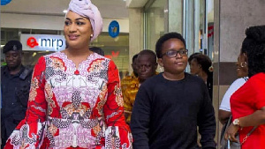 Second Lady Samira Bawumia and son