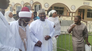 Dr. Bawumia and the national Chief Imam at the commissioning of the renovated Kumasi Central Mosque