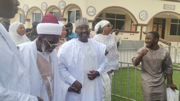 Dr. Bawumia and the national Chief Imam at the commissioning of the renovated Kumasi Central Mosque