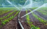 Sprinkler waters farm.    File photo.