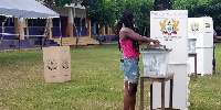 A voter from the Ayawaso West Wuogon Constituency