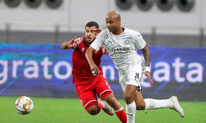 Andre Ayew in action for Al Sadd