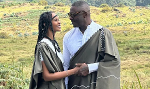 Idris Elba and wife Sabrina name a gorilla on a visit to Rwanda. Photo: SABRINA DHOWRE ELBA/INSTAGRA