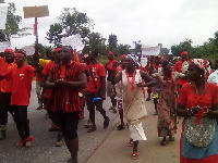 The demonstration brought together traders, hawkers and drivers