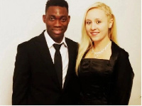 The late Christian Atsu with wife Maria Claire Rupio