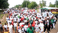 National Democratic Congress health walk in the Volta Region