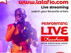 Okyeame Kwame will perform with Patch Bay Band on May 13th via this platform