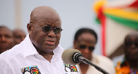 President Akufo-Addo delivering his speech at the May Day parade on May 1