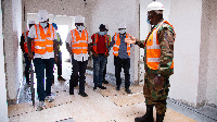 Some of the workers at the infectious disease facility in Accra