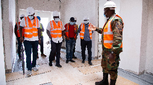 Some of the workers at the infectious disease facility in Accra