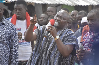 Dr. Mahamudu Bawumia addressing residents of the Upper East Region