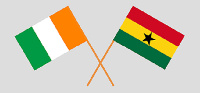 Flags of Cote d’Ivoire and Ghana