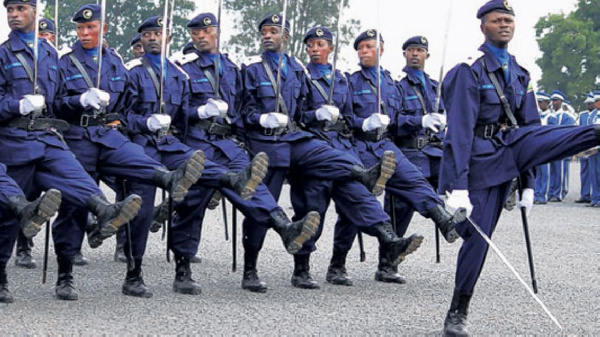 Police parade at Rwanda police training academy. FILE PHOTO | NMG