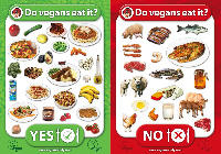 Vegans do not eat animal products especially red meat.