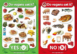 Vegans do not eat animal products especially red meat.