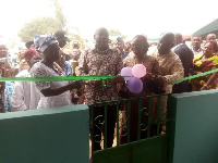 Nana Owusu Yeboa opening a CHPS compound at Nkonya Asakyiri