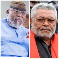 Late Ex President of Ghana, Jerry John Rawlings and Nyaho Tamakloe