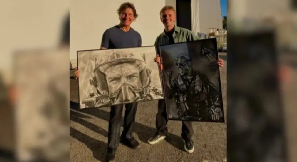 Known for gifting art to celebrities, he previously met Avicii's father in Sweden.