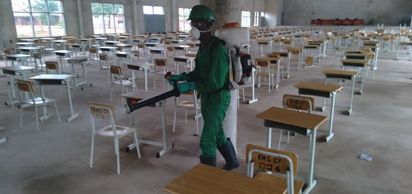 The exercise marks phase three of the national disinfection in SHS's across the country