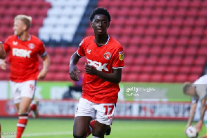 Jesurun Rak Sakyi Of Charlton Athletic Celebrates His Goal During