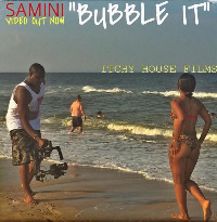 A scene in the video of Samini's 'Bubble It'