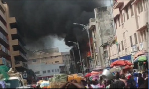 Fire has gutted some parts of the Makola market