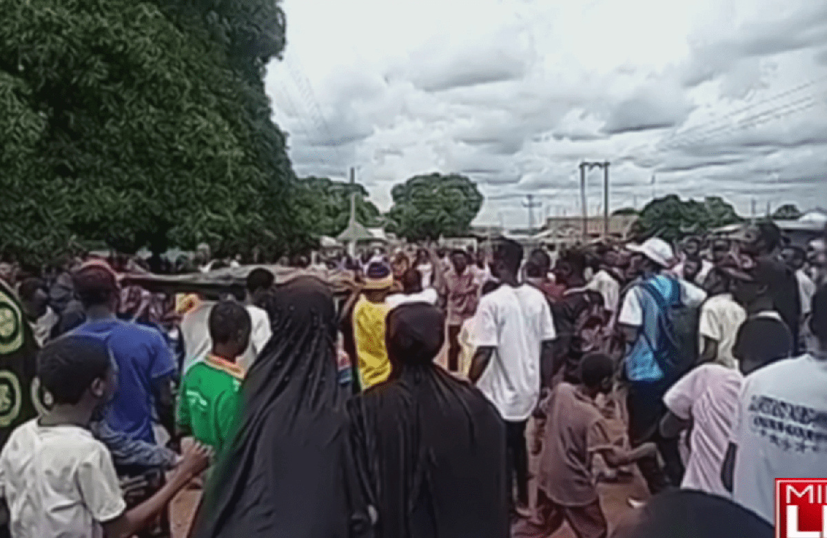 Some youth of Ejura registering their protest