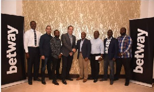 Betway Group and AshantiGold officials in group photo