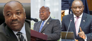 (From left) Ramaphosa, Akufo-Addo and Ali Bongo are expected to attend Queen Elizabeth's funeral