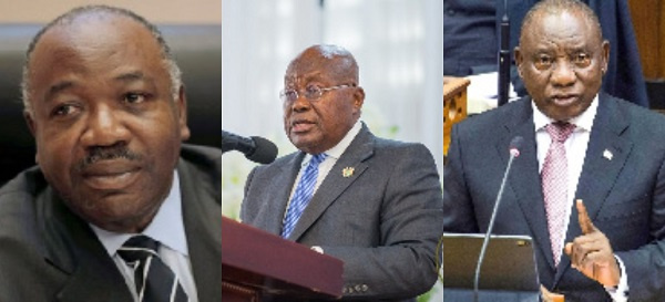 (From left) Ramaphosa, Akufo-Addo and Ali Bongo are expected to attend Queen Elizabeth's funeral