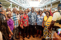 Alan Kyerematen with some of the people in Kumasi