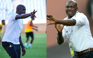 Black Stars interim coach, Otto Addo; Nigeria interim coah, Augustine Eguavoen