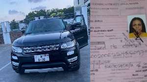 Nana Aba Anamoah received the Range Rover as a birthday present