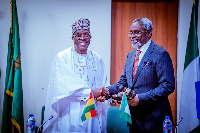 Alban Bagbin and Nigeria's House of Reps speaker, Femi Gbajabiamila