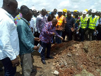 President of Ghana Nana Addo Dankwa Akufo-Addo during a sod-cutting ceremony