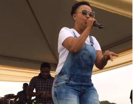 Actress Nana Ama McBrown sings Ebony's 'hustle' at El-Wak Sports Stadium