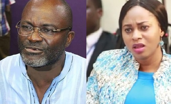 Assin Central MP Kennedy Agyapong (left) and Dome-Kwabenya MP Sarah Adwoa Safo (right)