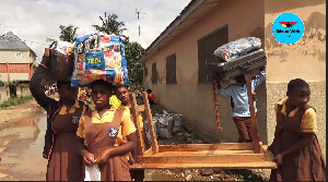 The students joined efforts to retrieve properties belonging to their colleague's family