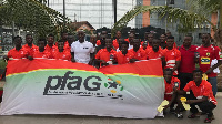 Anthony Baffoe in a group picture with Kotoko players