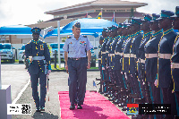 Lieutenant General Francisco Braco receiving military honors