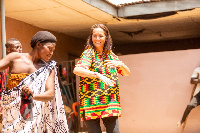 Sophie-Avé shows off her traditional dancing skills