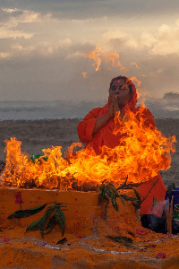 Her Holiness Sri Jayanthi Kumaraswami, the head of the Sri Jai Sathya mission of India