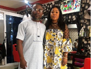 Former Black Stars Midfielder, Laryea Kingston And His Wife