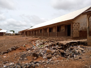 Gully erosion eating into the school Building