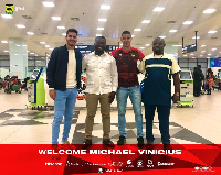 Brazilian striker Michael Vinicius in his Kotoko jersey