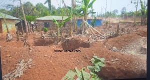 These illegal miners have dug almost every part of the community including homes