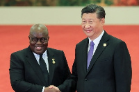 President Nana Addo Dankwa Akufo-Addo with Chinese Ambassador, Lu Kun